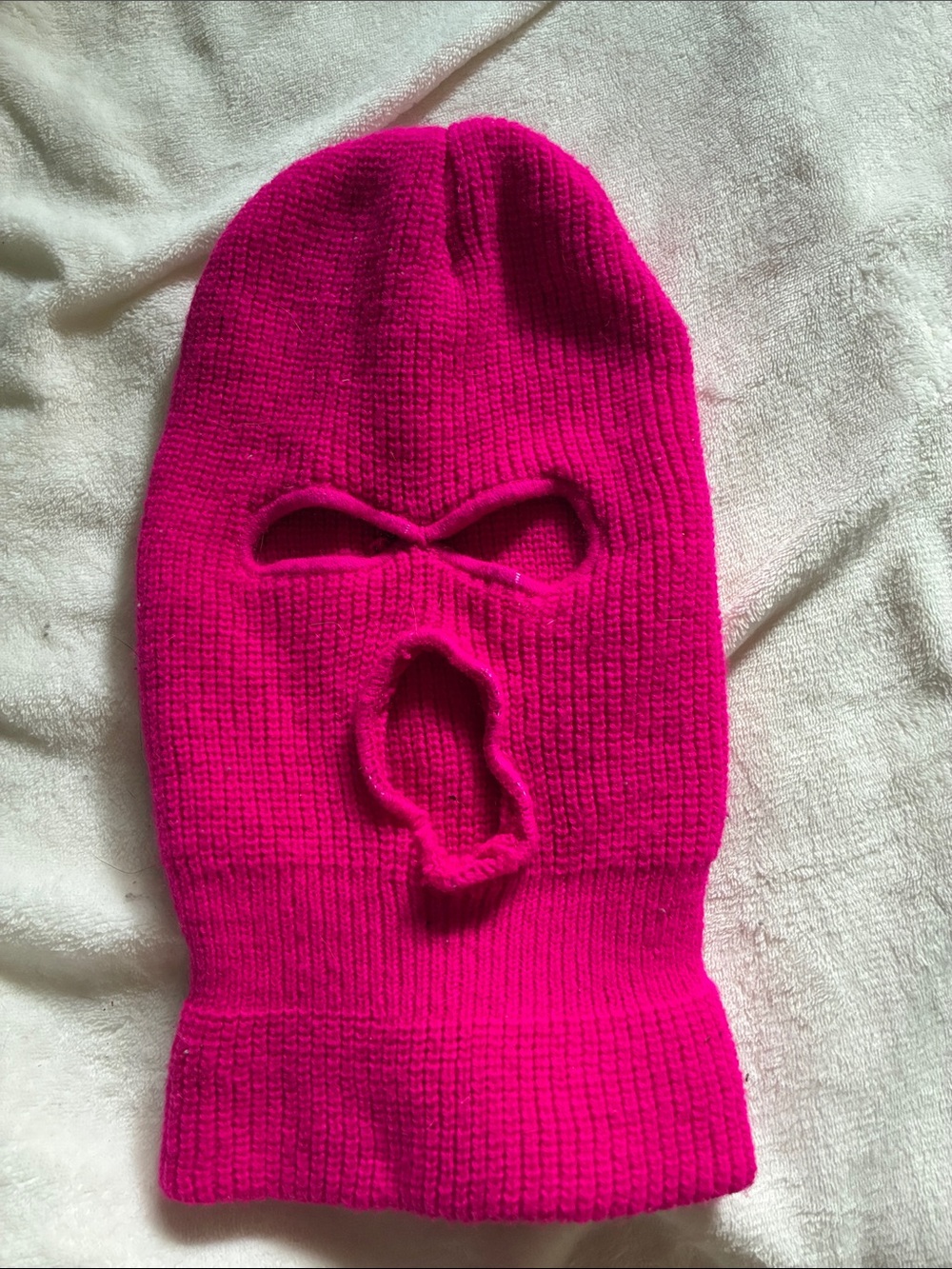Hot Pink Knit Balaclava Ski Mask